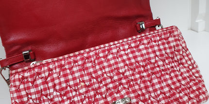 Miu miu crystal striped crossbody bag