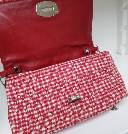 Miu miu crystal striped crossbody bag