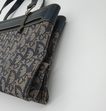 Dior saddle bowler denim handbag