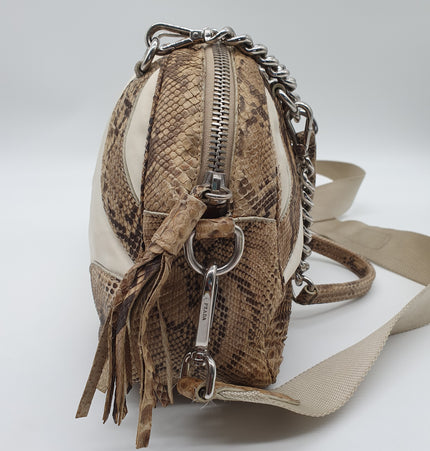 Prada python and cloth crossbodybag