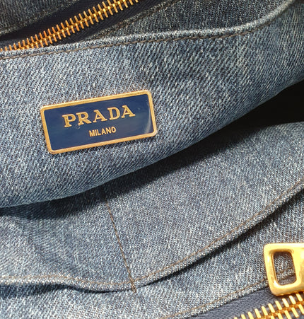 Prada canapa tote bag