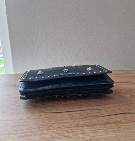 Miu miu studded pearls crossbody bag