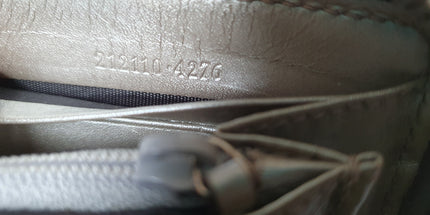 Gucci silver coated canvas wallet