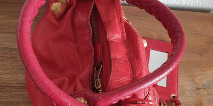 Balenciaga city mettalic bag