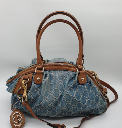 Gucci sukey denim shoulder bag