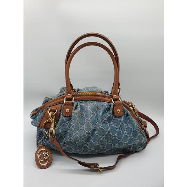 Gucci sukey denim shoulder bag