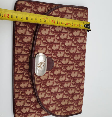 Dior vintage monogram denim clutch bag