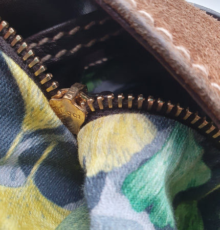 Gucci suede shoulder bag