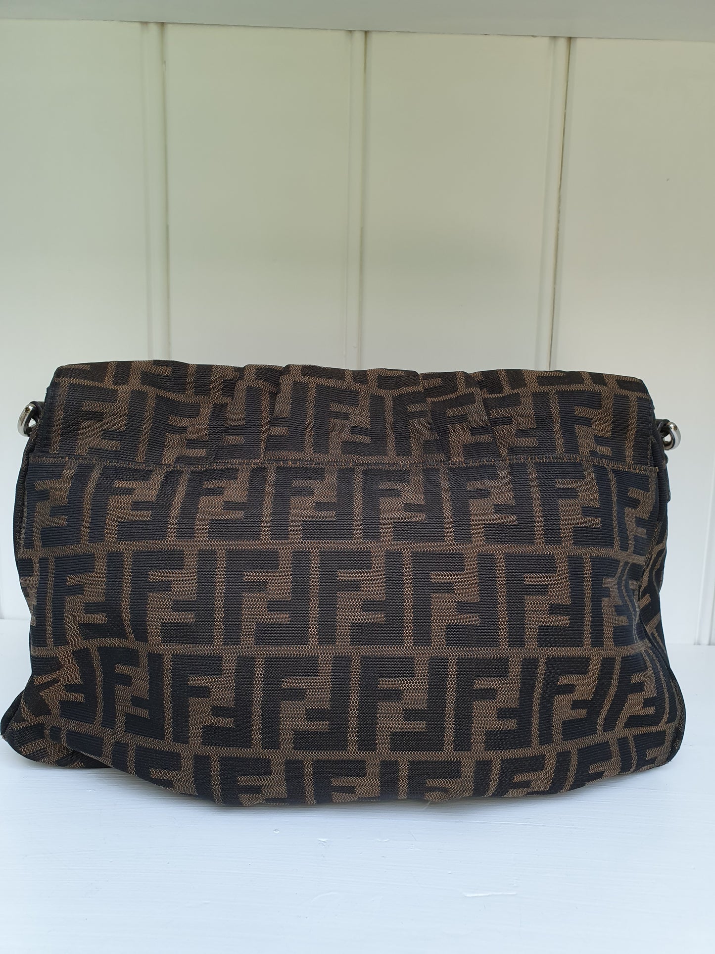 Fendi Zucca FF large shoulder bag