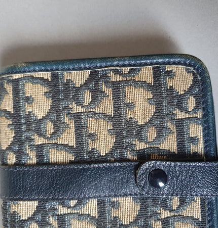 Dior monogram vintage mini denim wallet