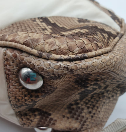 Prada python and cloth crossbodybag
