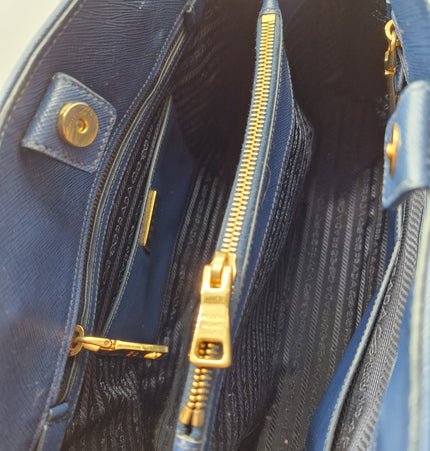 Prada saffiano top zipper handbag