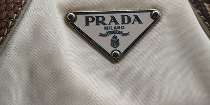 Prada python and cloth crossbodybag