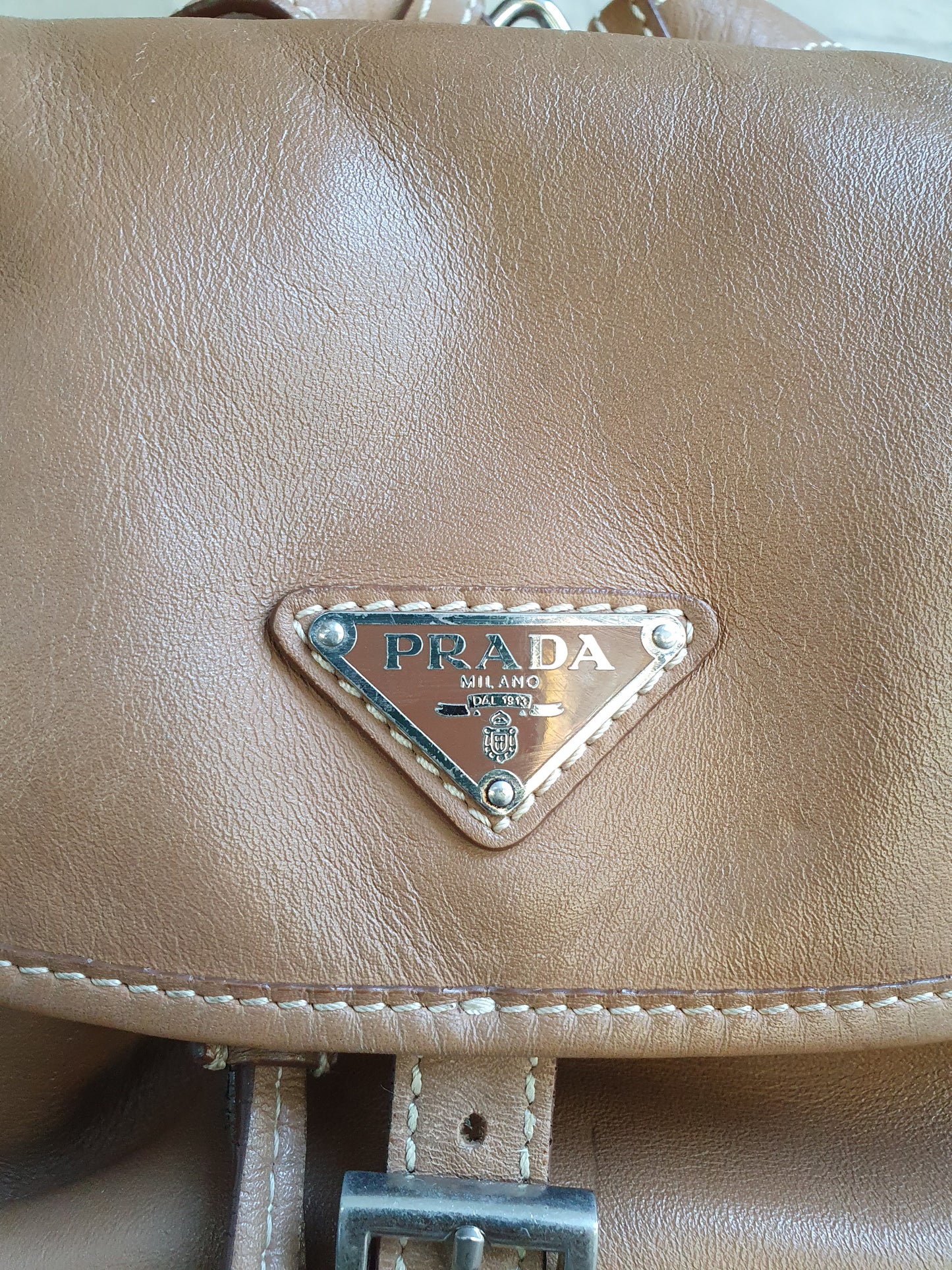 Prada leather backpack