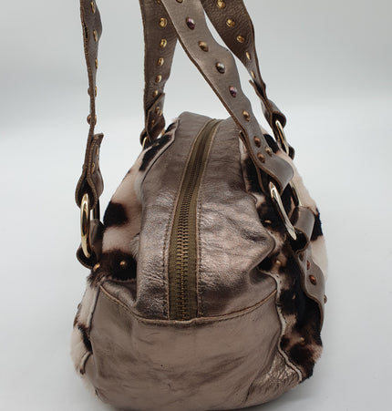Dolce and gabbana fur shoulder bag