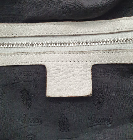 GUCCI  bamboo leather shoulder bag