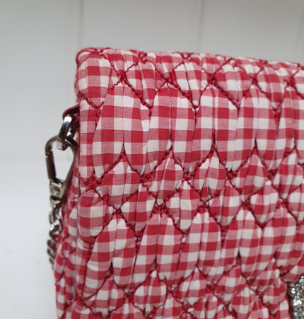 Miu miu crystal striped crossbody bag