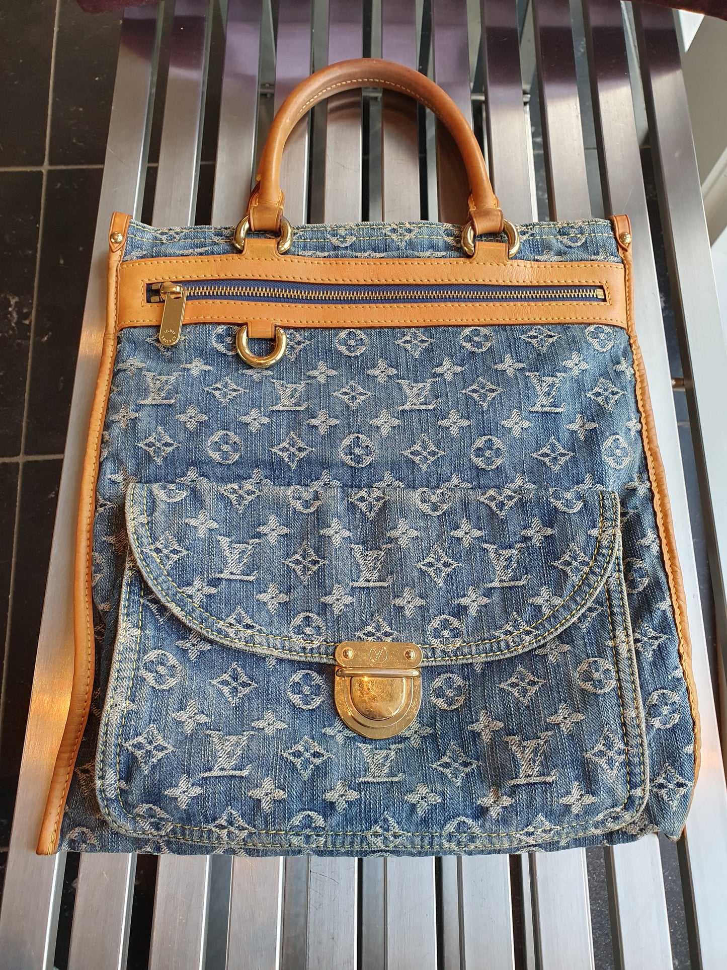 Louis vuitton denim handbag