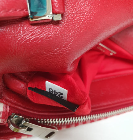 Miu miu crystal striped crossbody bag