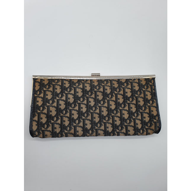 Dior vintage monogram denim clutch bag