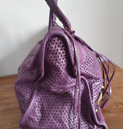 Balenciaga perforated City bag