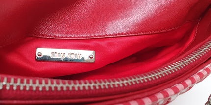 Miu miu crystal striped crossbody bag