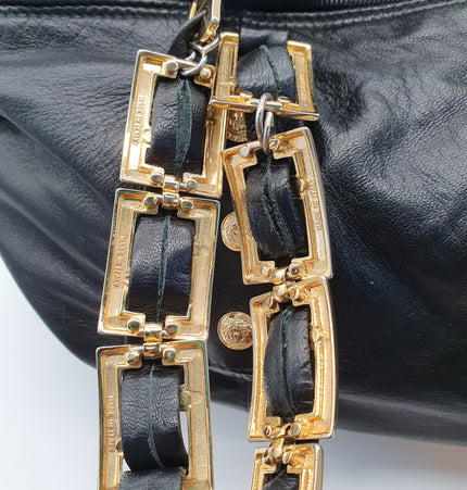 Versace medusa head vintage large shoulder bag