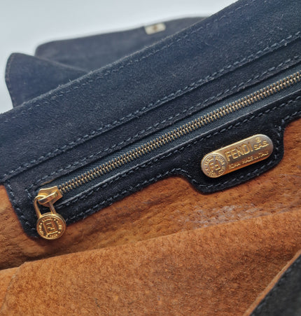Fendi suede crossbody bag