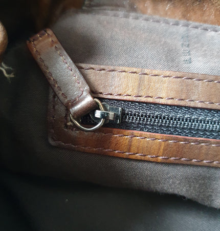 Fendi exotic leather patches shoulder bag