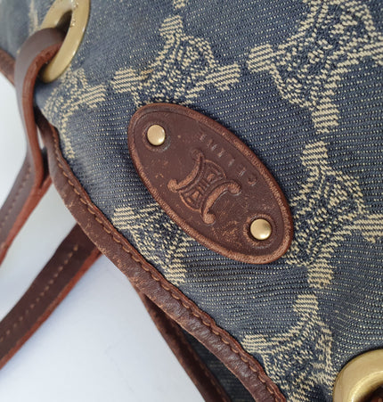 Sac bandoulière en denim Céline