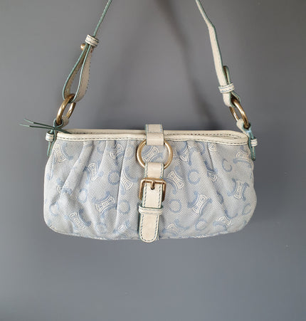 Celine Ava vintage triomphe shoulder cloth bag