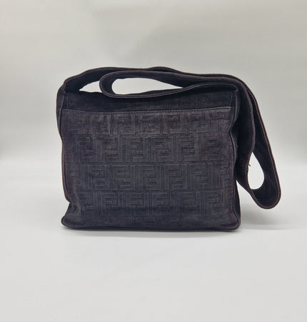 Fendi suede crossbody bag