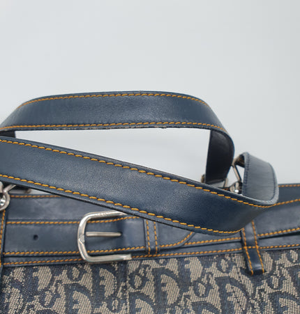 Dior saddle bowler denim handbag