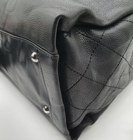 Chanel leather black shoulder bag