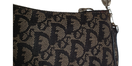 Dior mini saddle zipper denim shoulder bag