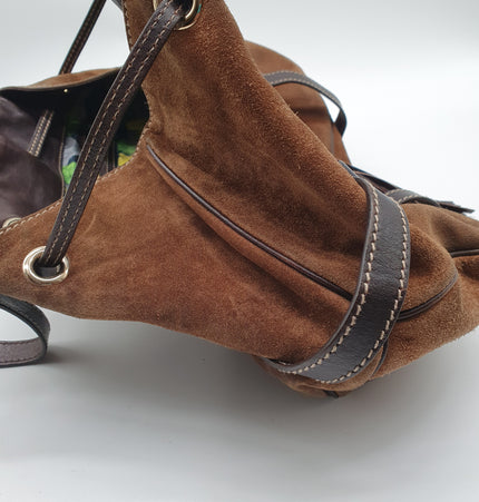 Gucci suede shoulder bag