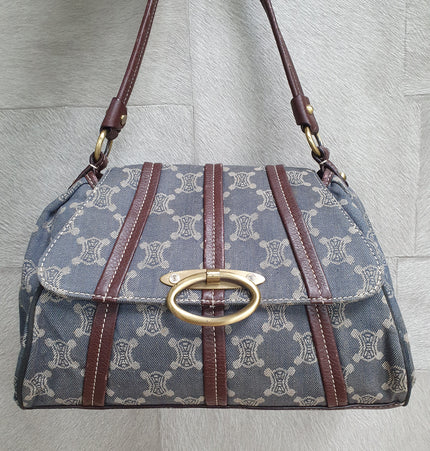 Sac bandoulière en denim Céline