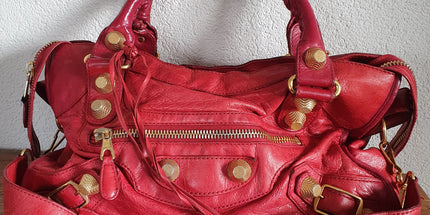 Balenciaga city mettalic bag