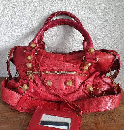 Balenciaga city mettalic bag