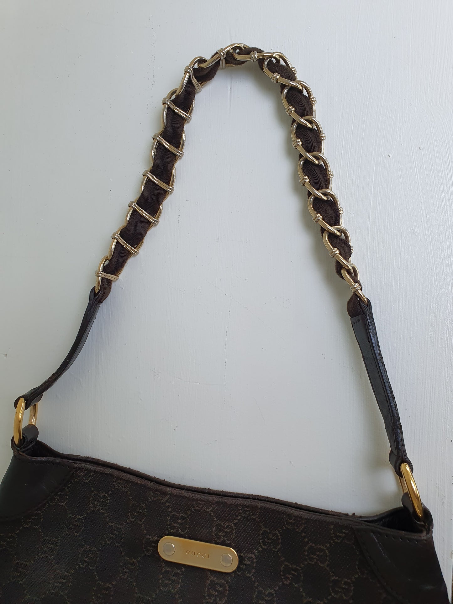 Gucci shoulder cloth bag