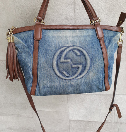 Gucci soho denim shoulder bag