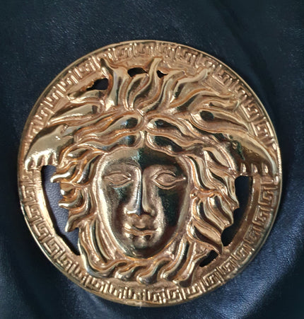 Versace medusa head vintage large shoulder bag