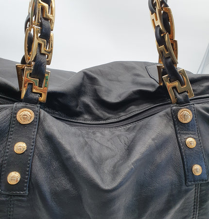 Versace medusa head vintage large shoulder bag