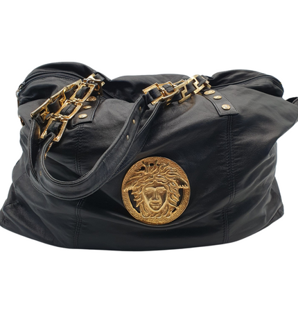 Versace medusa head vintage large shoulder bag