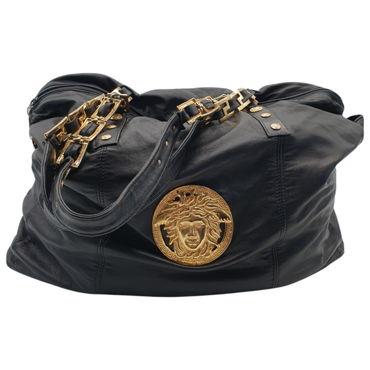 Versace medusa head vintage large shoulder bag