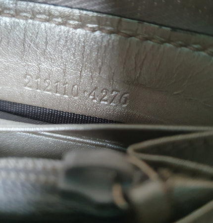 Gucci silver coated canvas wallet