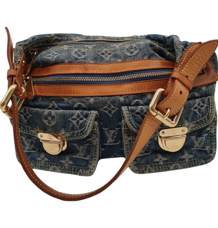 Louis Vuitton baggy denim shoulder bag