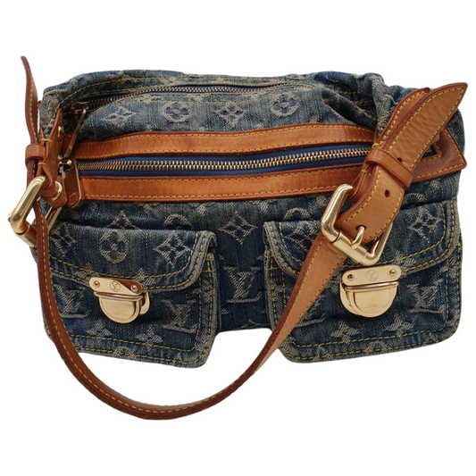 Louis Vuitton baggy denim shoulder bag