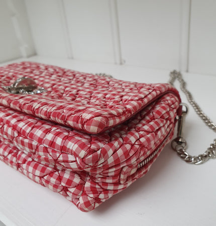 Miu miu crystal striped crossbody bag
