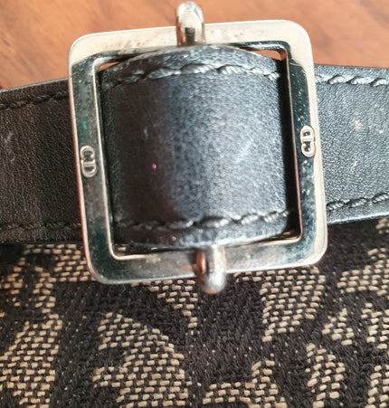 Dior mini saddle zipper denim shoulder bag